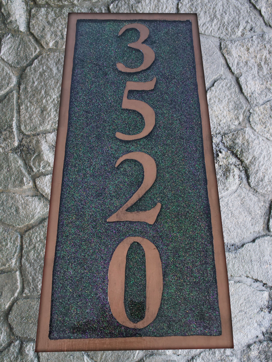 Handmade Resin House Number Plaque