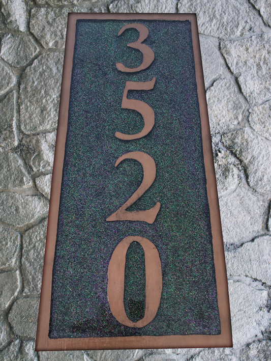 Handmade Resin House Number Plaque