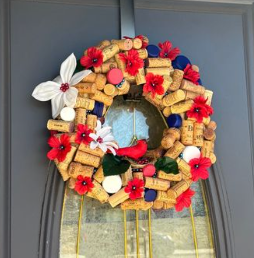 4th of July Handmade Cork Wreath